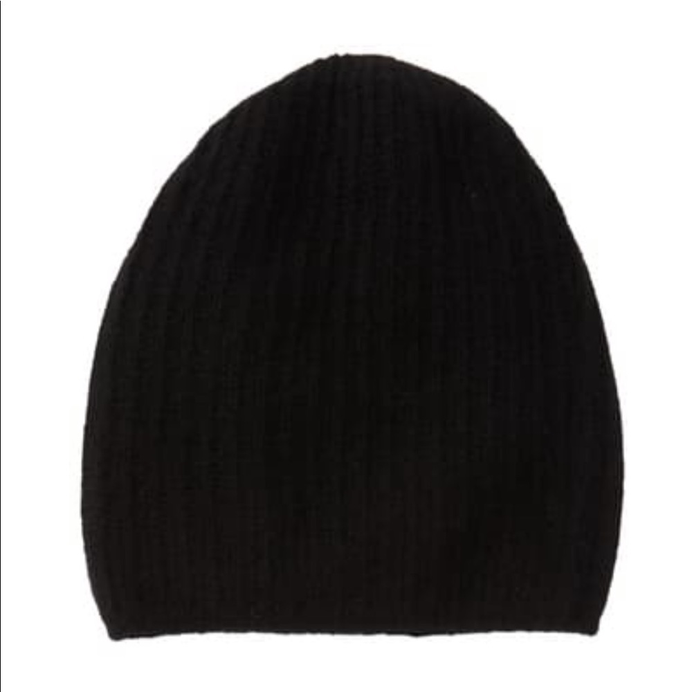 Portolano Rib Knit 100%Cashmere Slouchy Beanie